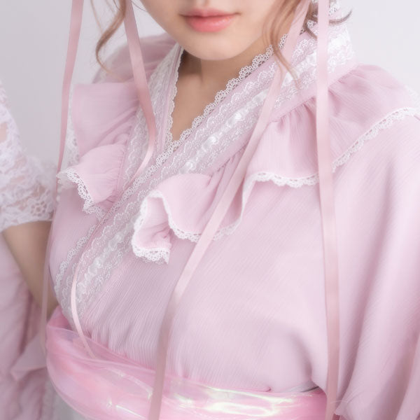 はしごレースフリルロリータセットアップ浴衣 – レディース