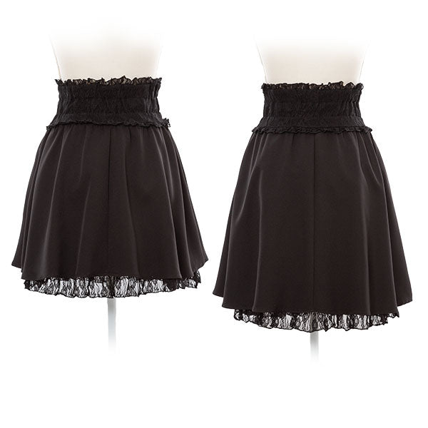コルセット風フリルレースアップスカート – レディースファッション