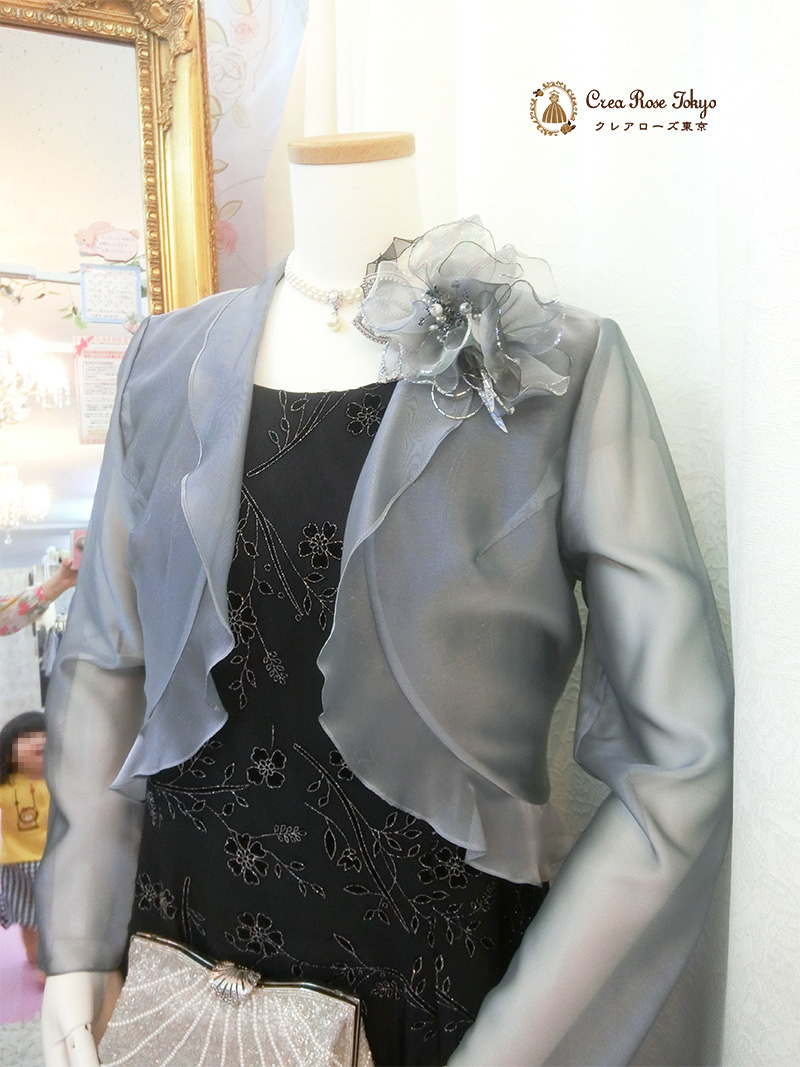 セシリータボレロジャケット]人気カラーのオーガンジーボレロ