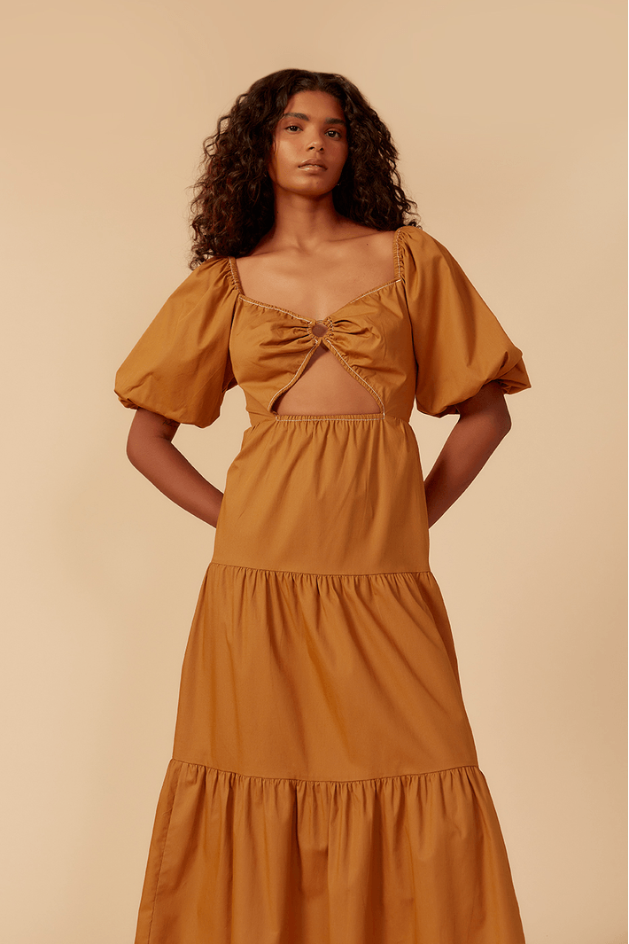 Vestido Midi Franzido Cintura - 01.33.1961|2273