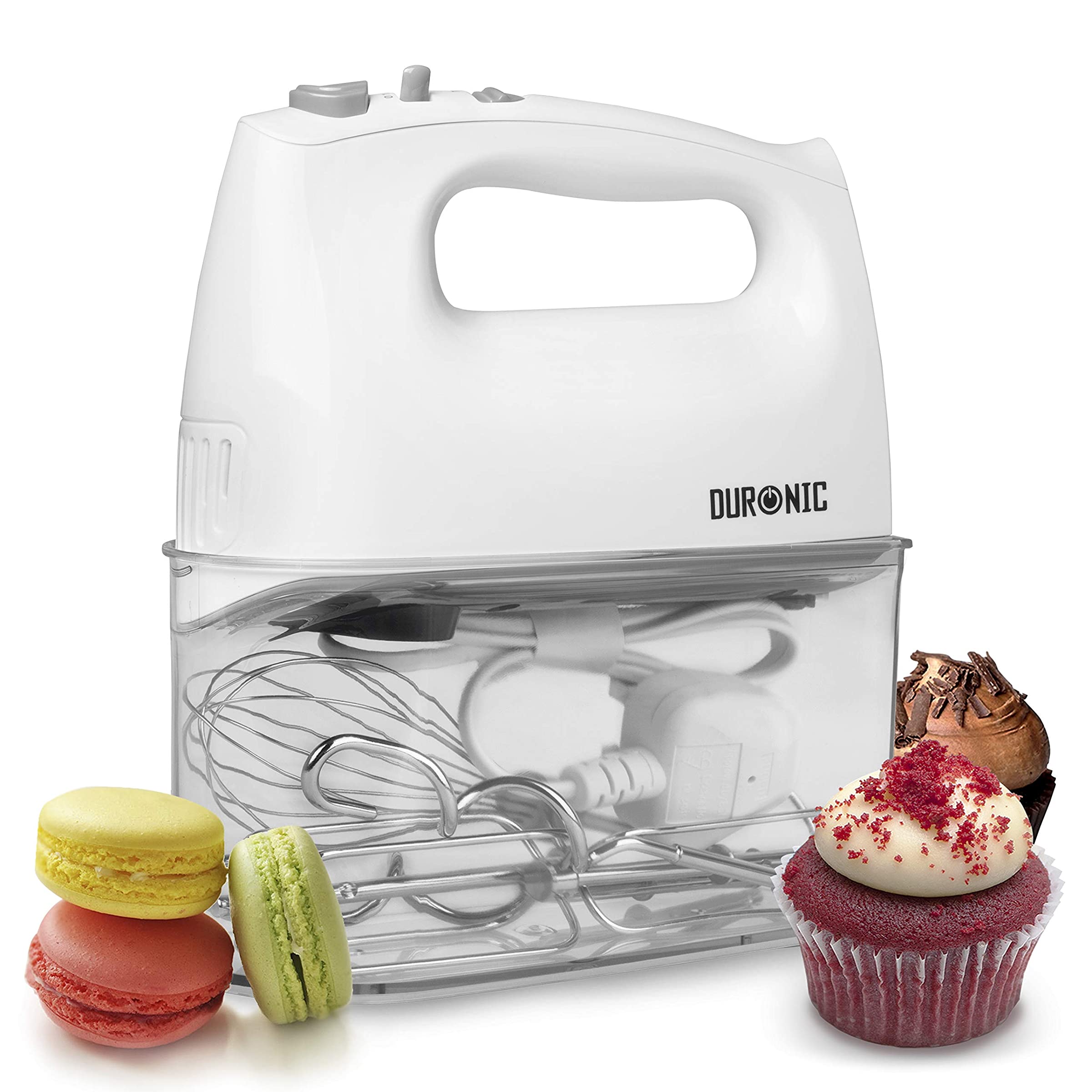 Duronic HM4 /W Handmixer / Mixer / Handrührgerät / Handrührer mit