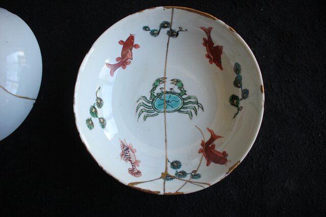 古染付 南京赤絵 呉須赤絵 古九谷 初期伊万里 皿7枚 P557｜骨董店