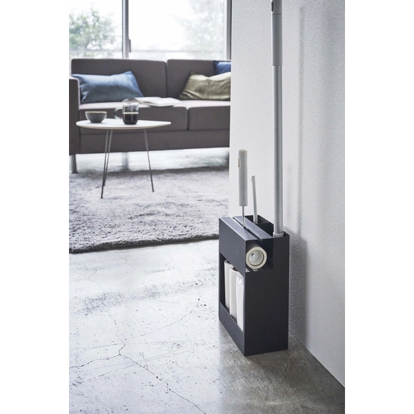 tower】クリーナーツールオーガナイザー タワー ブラック: 周辺小物