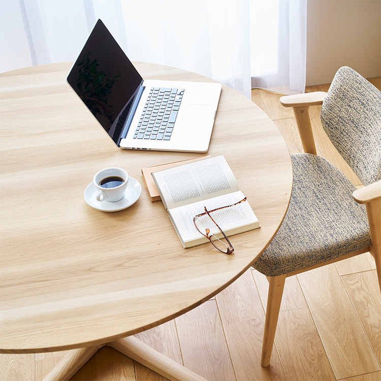 円形ダイニングテーブル 幅120cm DW4401 ピュアオーク 通販 | 【公式