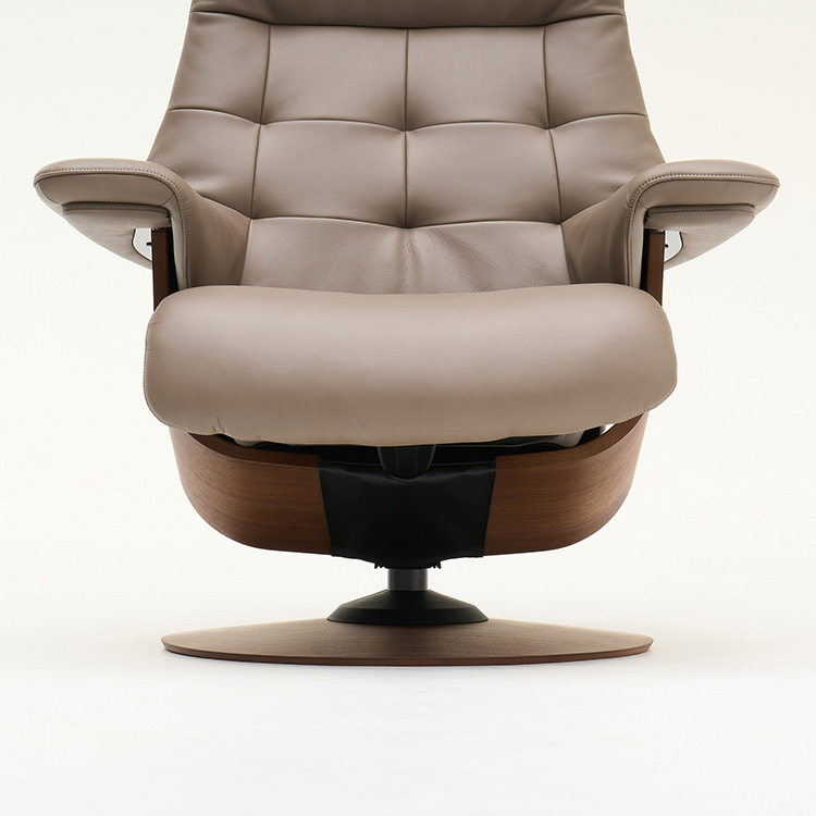 リクライニングチェア(M) RU7250 グレージュ ウォールナットナチュラル