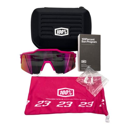 100% (ワンハンドレッド) サングラス ピンク×ホワイト フェルナンド
