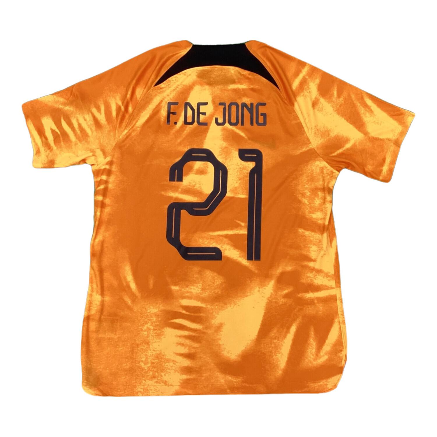 オランダ代表 サッカーユニフォーム SIZE L オレンジ フレンキー・デ