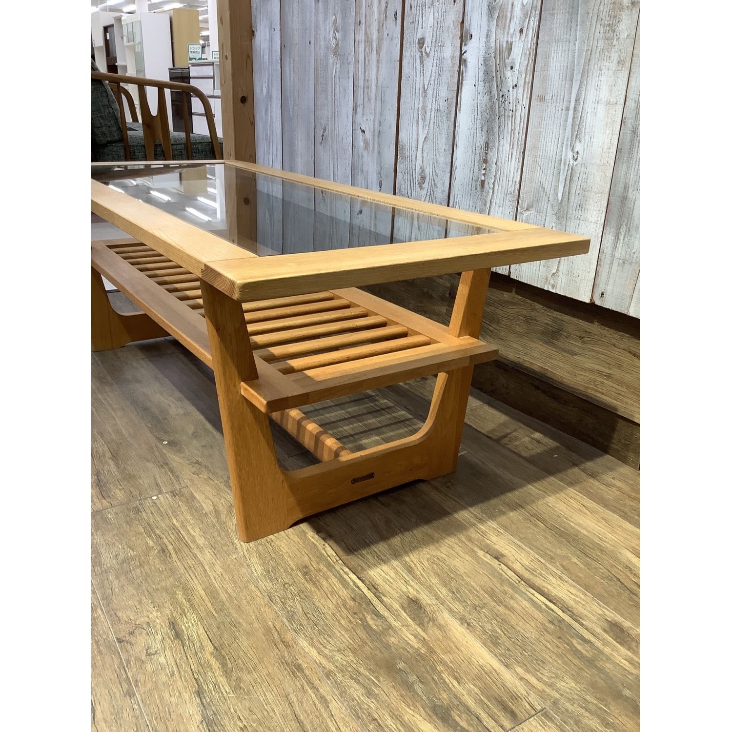 KARF (カーフ) ローテーブル ナチュラル オーク材/ガラス KANO（廃盤品