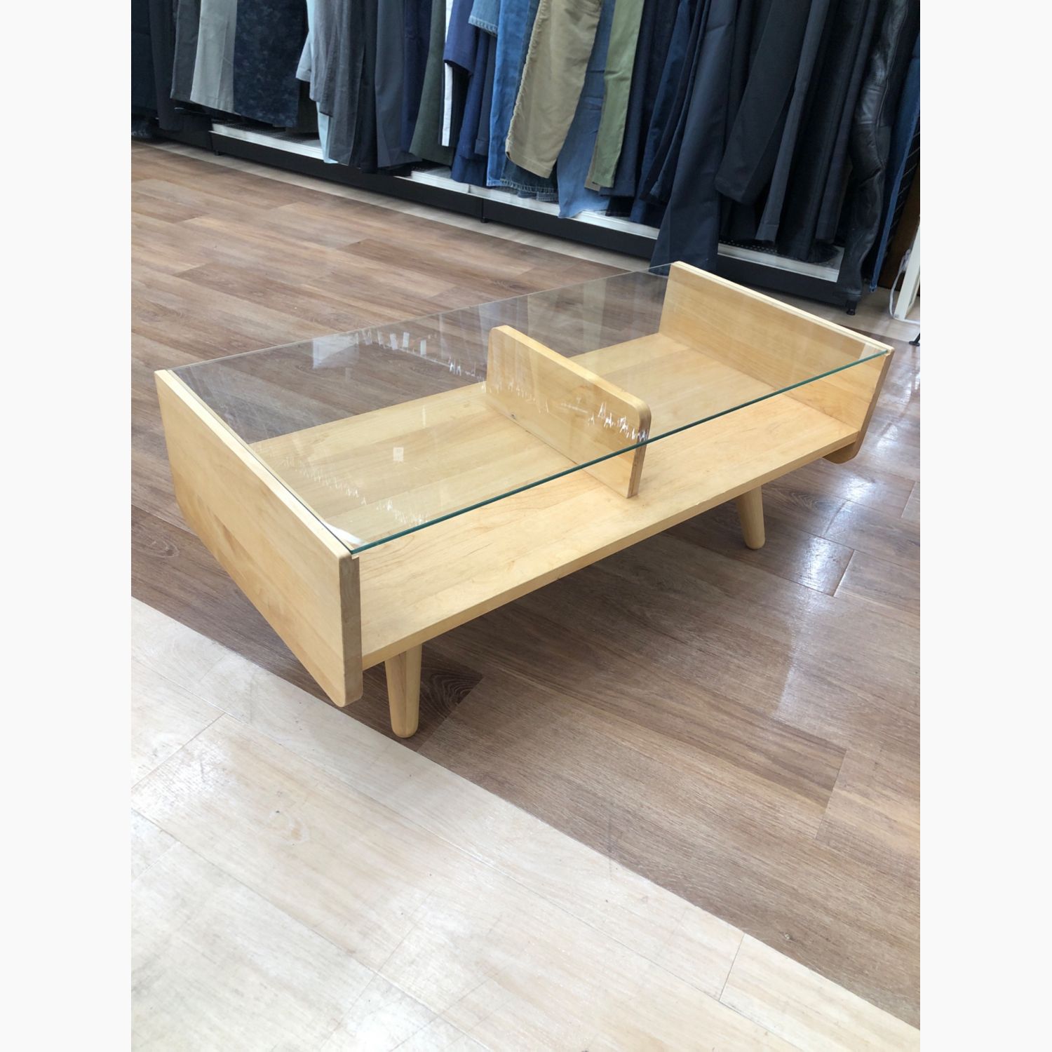 GLASS LOW TABLE /MOMO NATURAL センターテーブル・ローテーブル GLASS