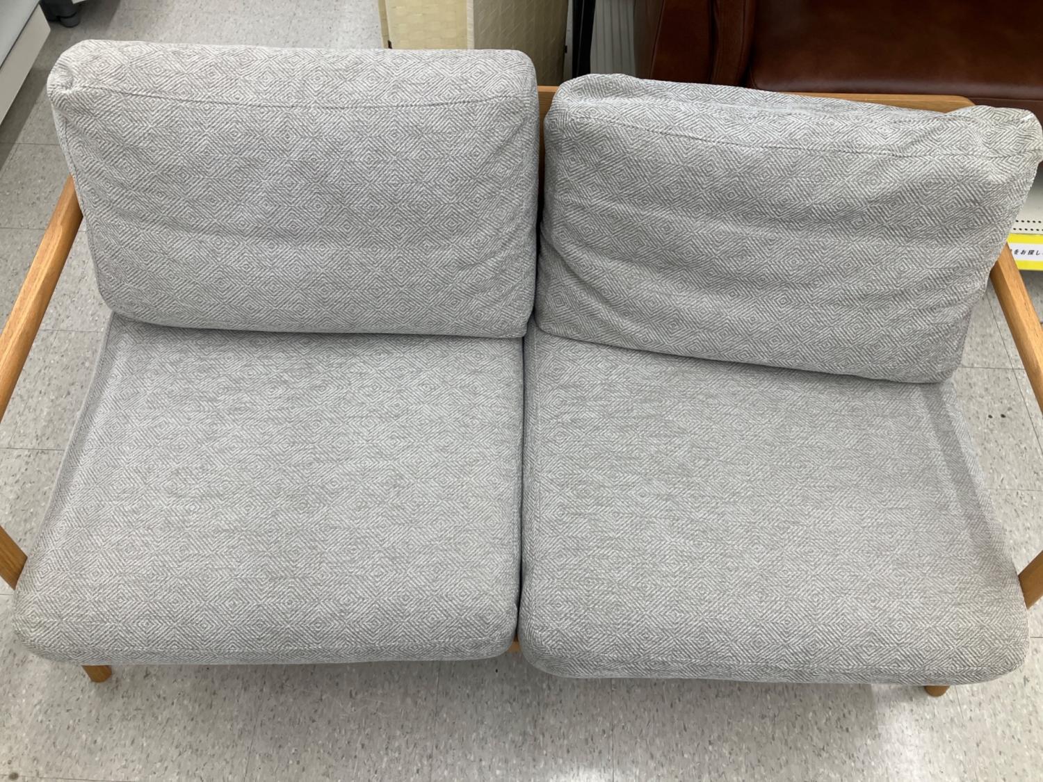 KEYUCA (ケユカ) 2.5人掛けソファー 幅:約150㎝ ナチュラル×グレー