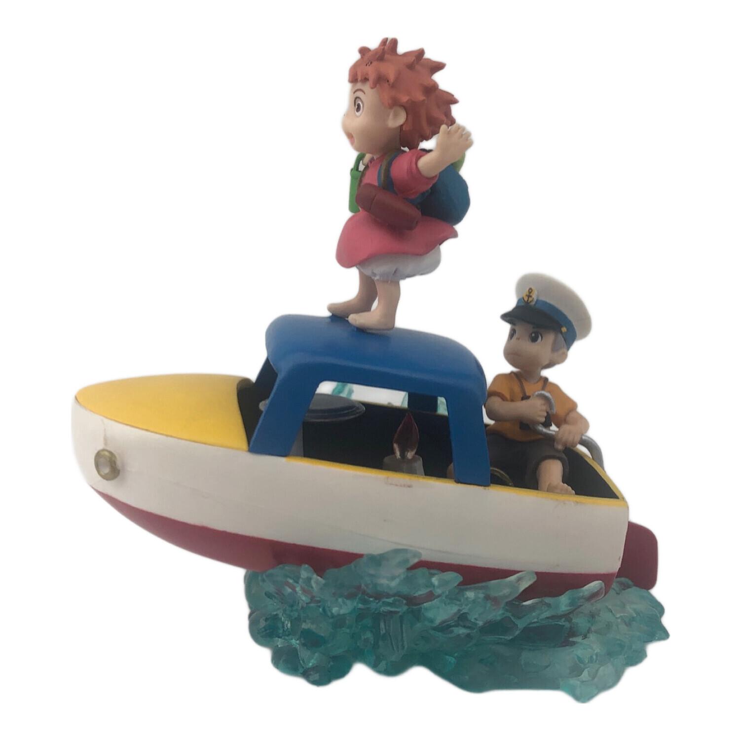 崖の上のポニョ ポニョと宗介ポンポン船のフィギュア ジブリグッズ