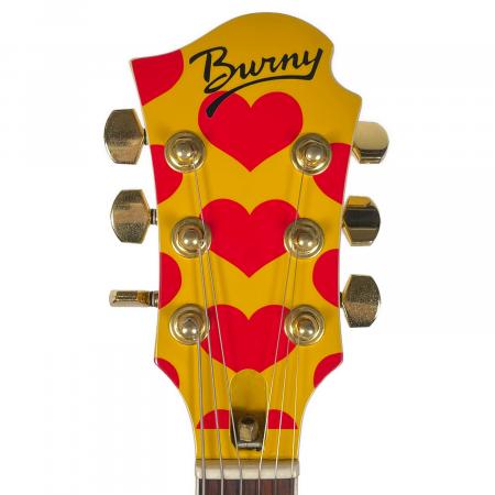 Burny (バーニー) エレキギター MG-145S YELLOW HEART hide MODEL 日本