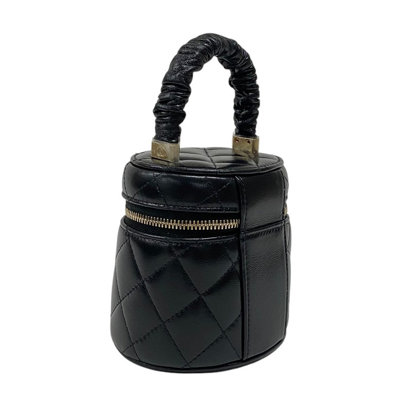 シャネル CHANEL ミニ バニティケース AP2729 ブラック ゴールド金具