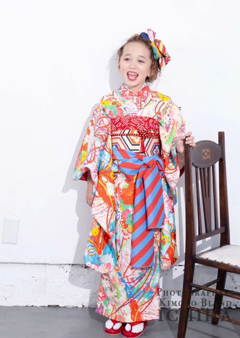 7歳七五三レンタル アンティーク復刻 百花繚