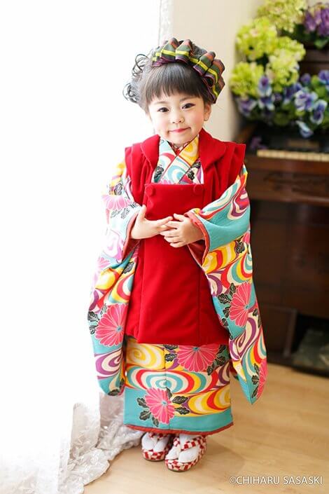 3歳アンティーク着物レンタル レトロモダン｜着物レンタル いちは