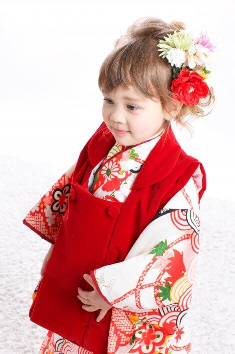 七五三ママ楽フルセットの着物レンタル宅配アンティーク着物