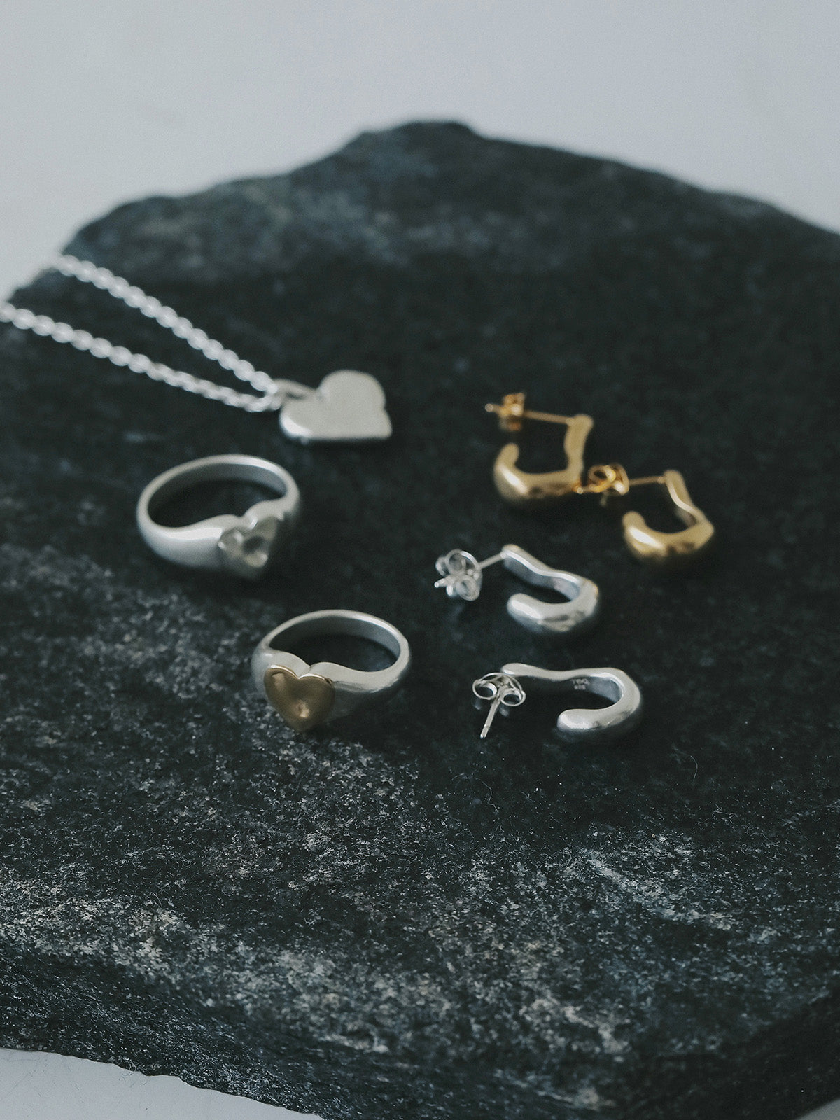 TEN.】ハートシグネットリング MIX 5号