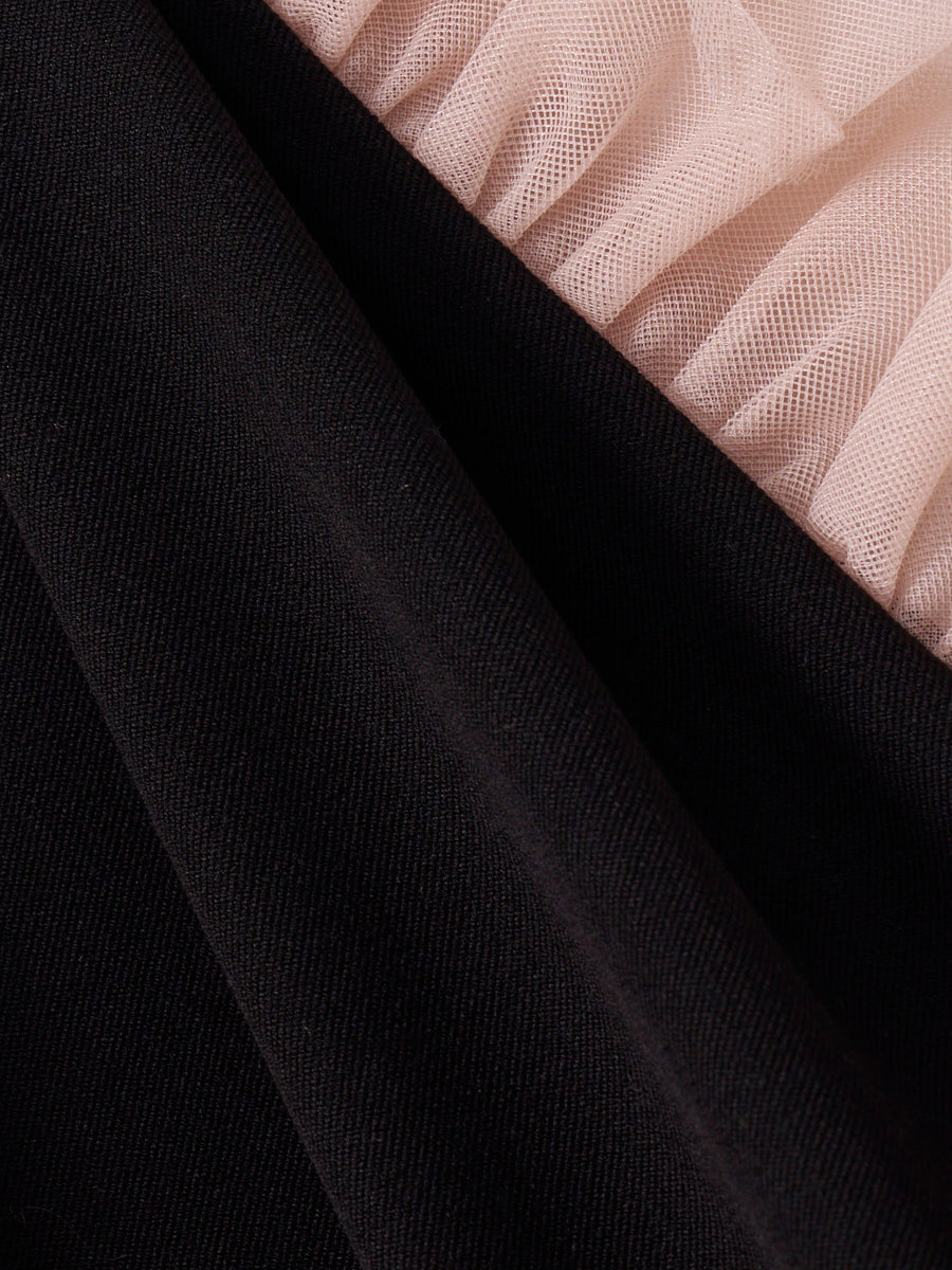 フリルチュールワンショルダードレス