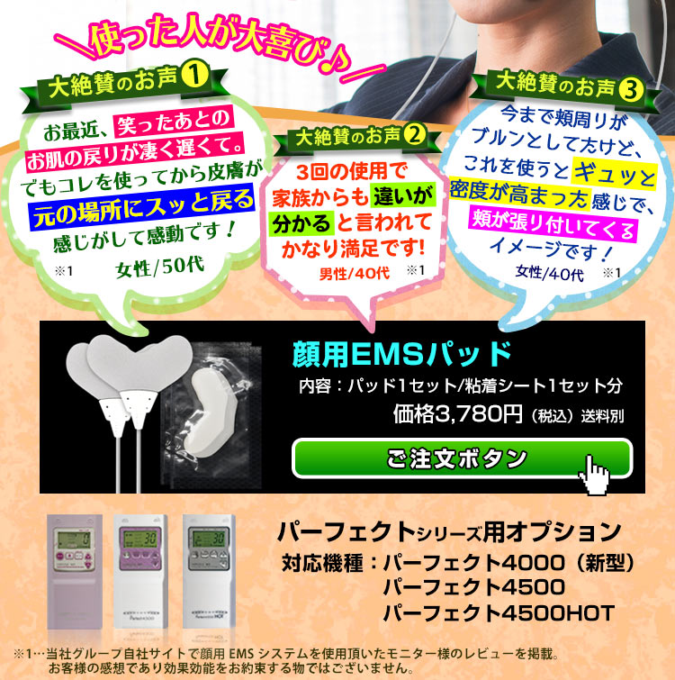 顔用EMSシステム 干渉波EMSマシン パーフェクト4500シリーズ用オプション