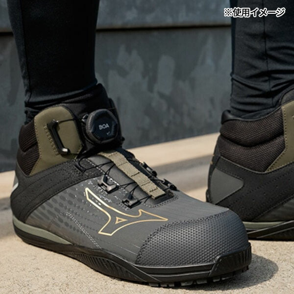 ミズノ 安全靴 ALMIGHTY TDII 81H BOA F1GA251036 ダークグレー