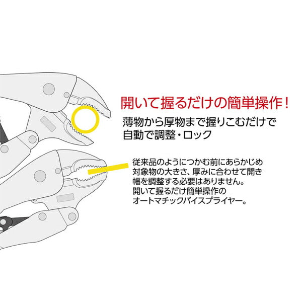 Pro-Auto オートマチックバイスプライヤー 250mm AVP-250 プロオート