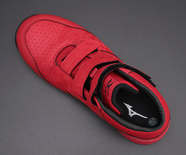 ミズノ 安全靴 F1GA220062 24.5cm レッド×ブラック オールマイティLS