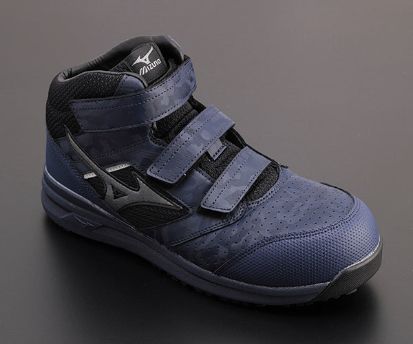 ミズノ 安全靴 F1GA220014 24.5cm ネイビー×ダークシルバー オール