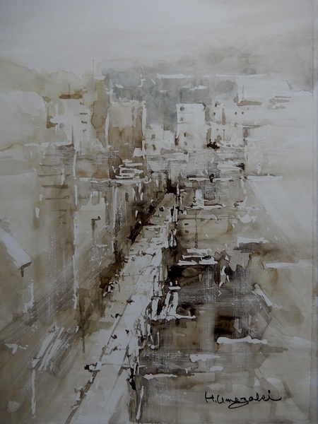 ビル街」 by 梅崎 秀夫｜Artmeter｜暮らしを彩るアートが、きっと見つかる