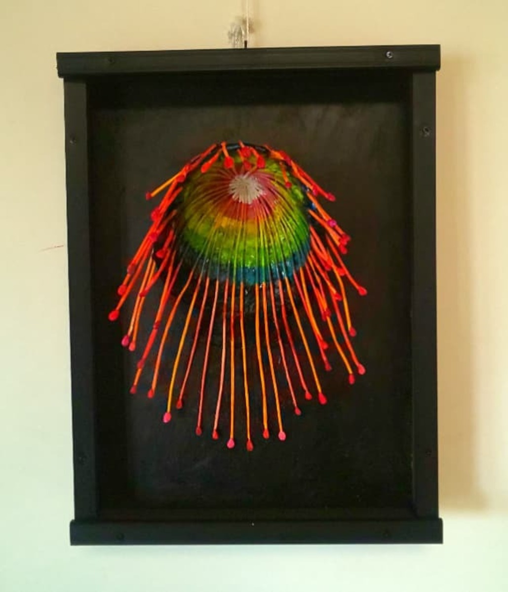 立体絵画の「しだれ花火」(3D絵画)」 by 山川善作｜Artmeter｜暮らしを