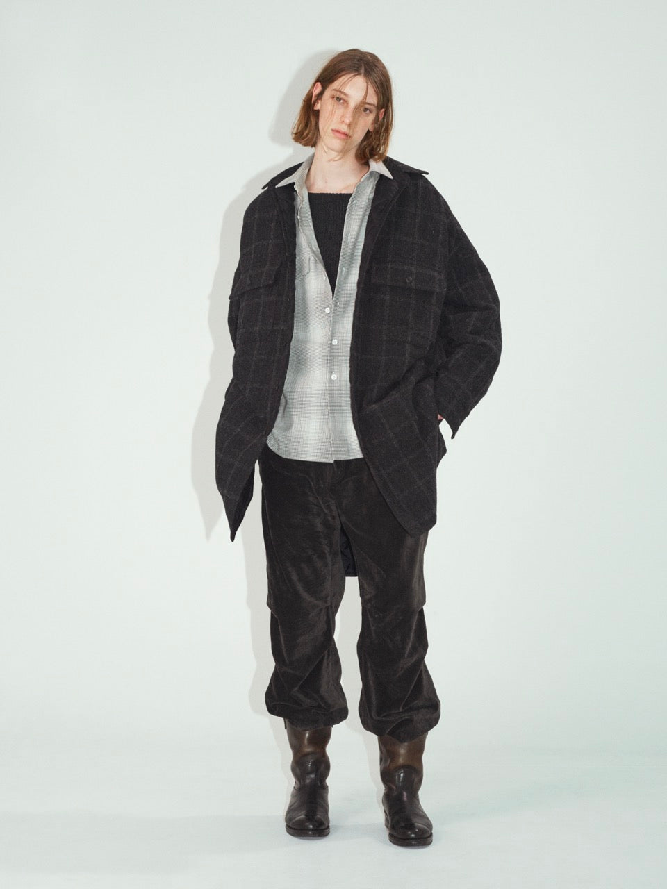 ensou. Derby Pants (Sumi-dyed Black) / E13P006