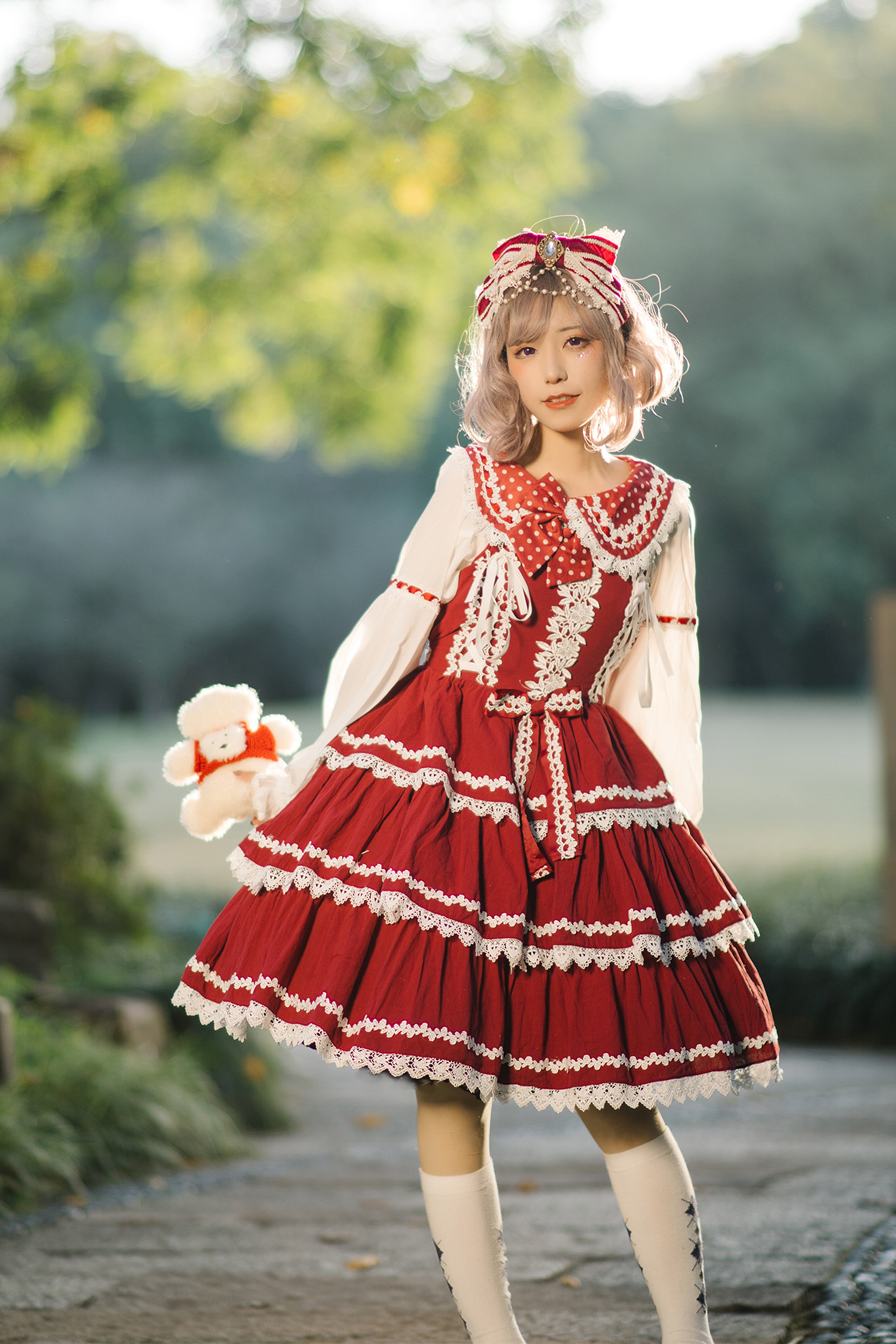 lija フリル付きスカート S/P マルチカラー リージャ ファッション