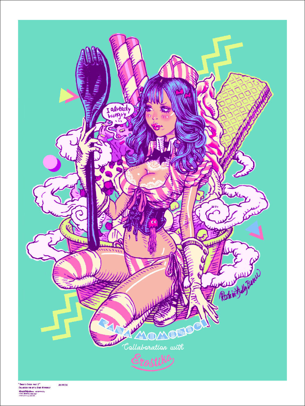 桃乃木かな x Rockin'Jelly Bean” Silk Screen Print 2. – EROSTIKA