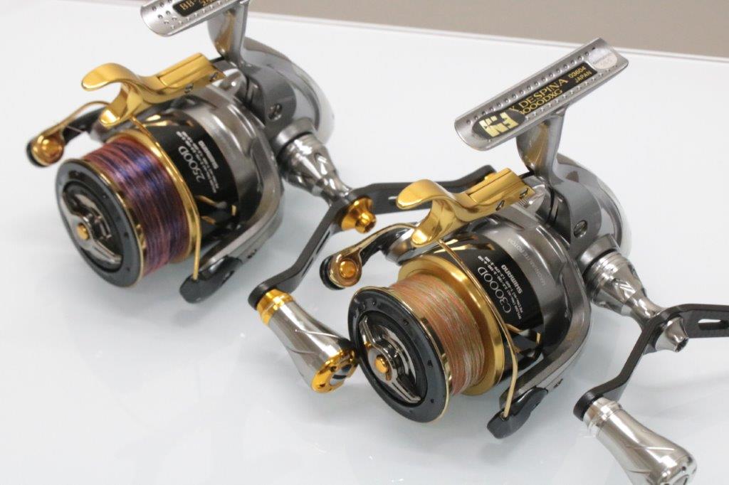 16BB-Xデスピナ 2台 音出しカスタムと糸ふけテンションレバーの