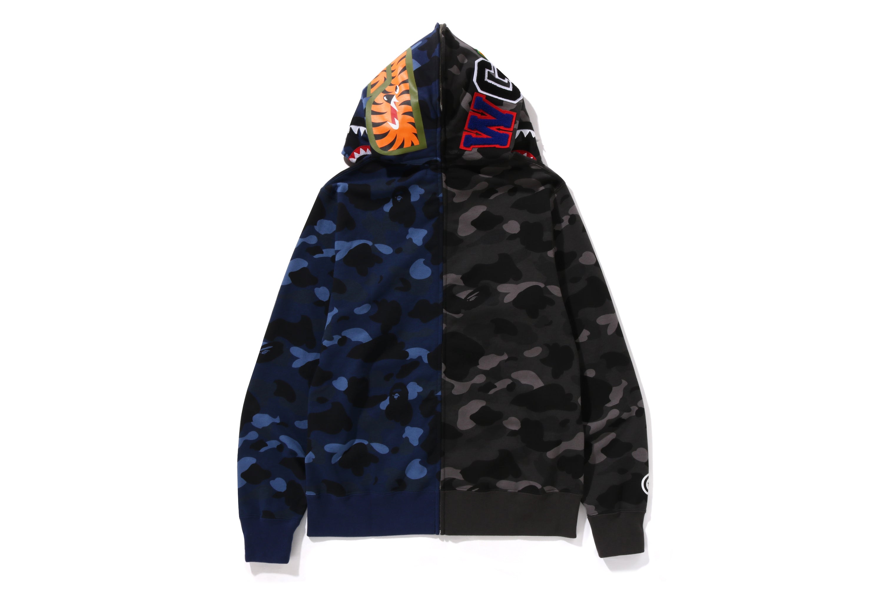 COLOR CAMO SEPARATE SHARK FULL ZIP HOODIE MENS – eu.bape.com