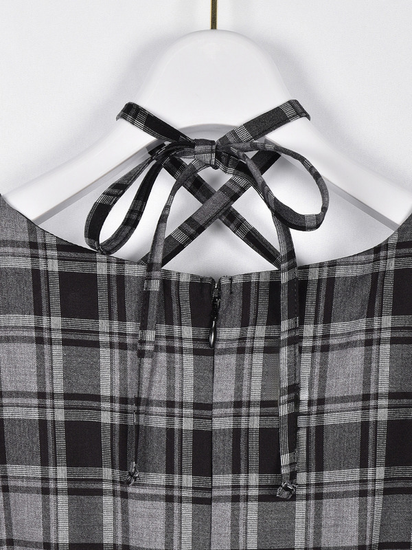 フロントリボンチェックロンパース｜evelyn（エブリン）公式通販サイト