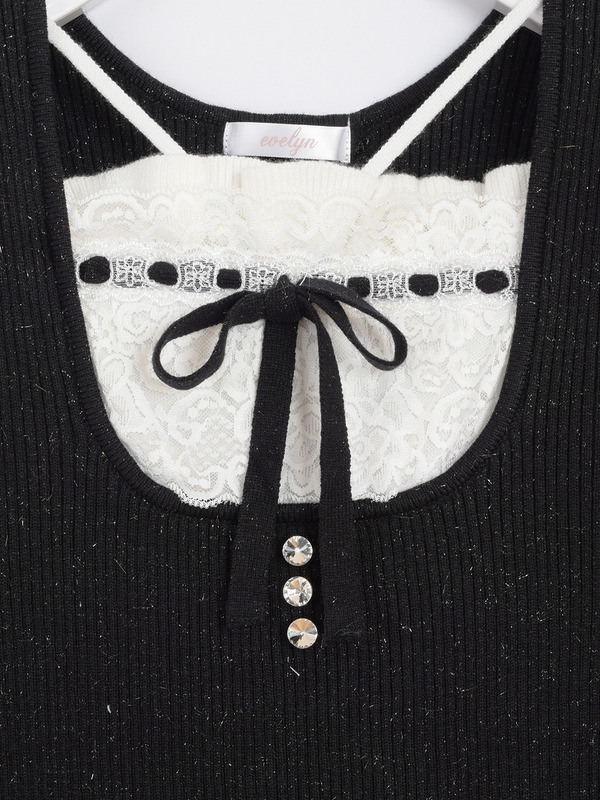 リボンラメニットワンピース｜evelyn（エブリン）公式通販サイト