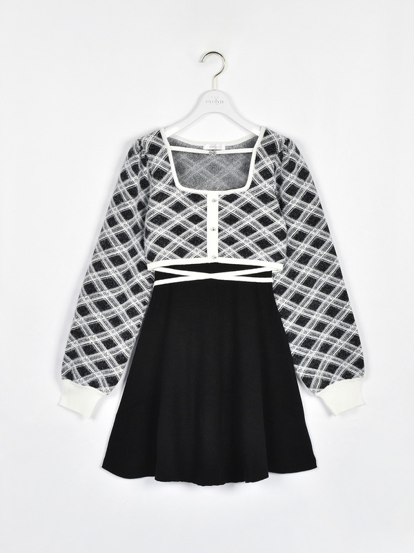 シャギーボレロフレアニットワンピース｜evelyn（エブリン）公式通販サイト