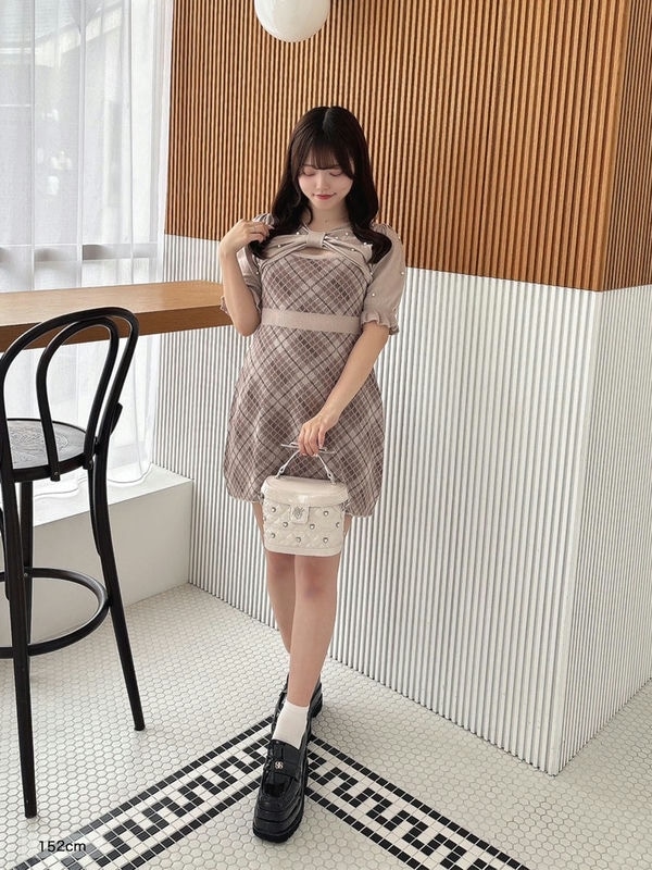 チェックリボンニットワンピース｜evelyn（エブリン）公式通販サイト