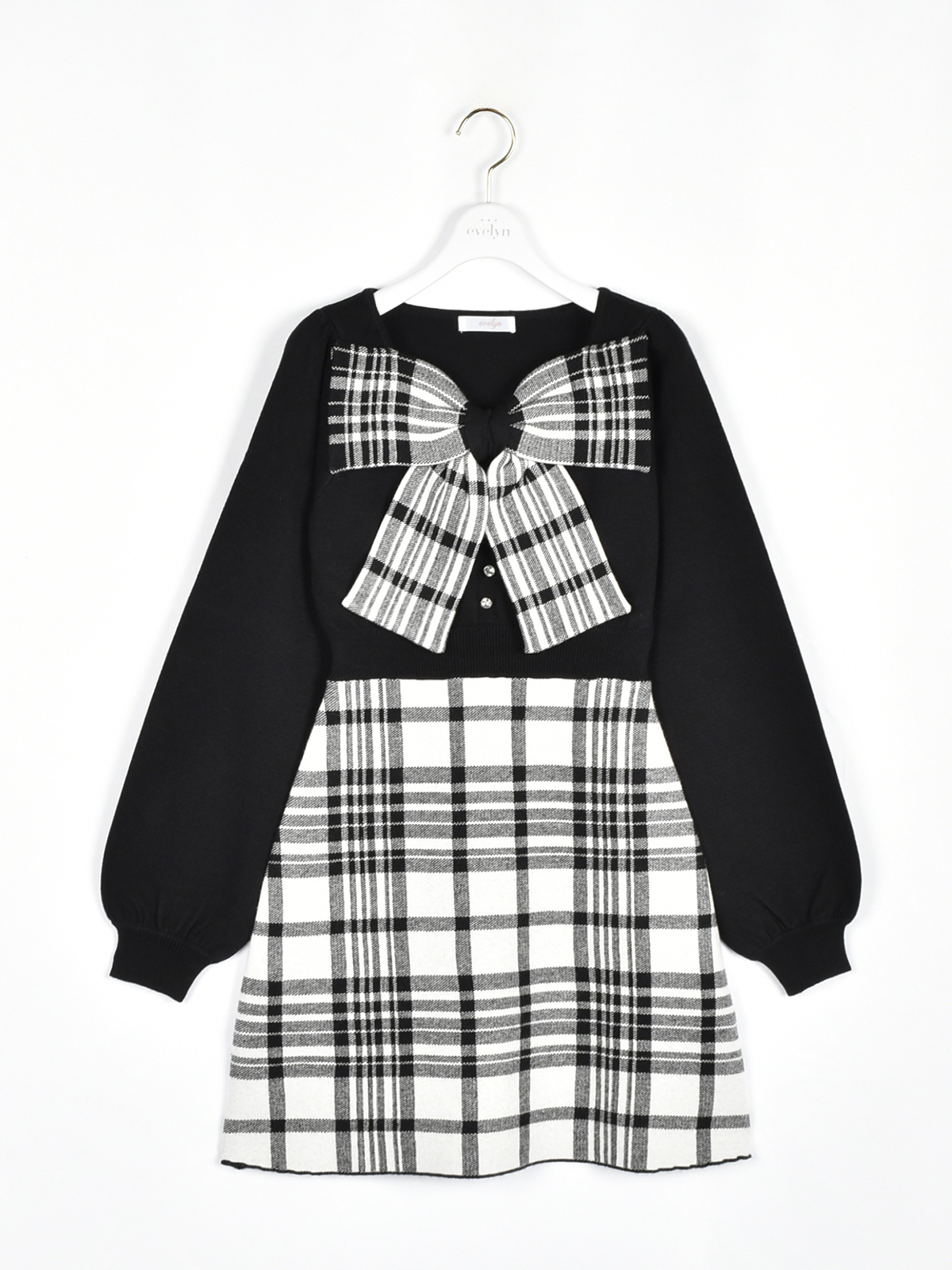 リボンチェックニットワンピース｜evelyn（エブリン）公式通販サイト