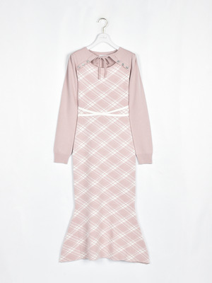 長袖チェックリボンニット｜evelyn（エブリン）公式通販サイト