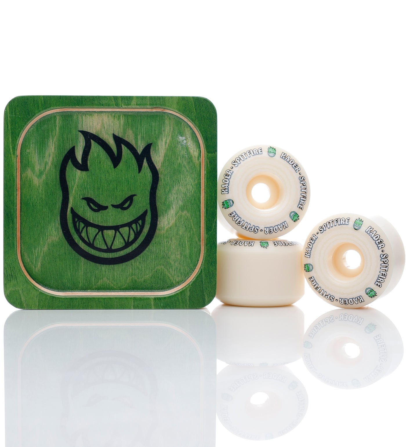 F4 Kader Puffs Radial Full 99a (With Wood Tray), Natural/Green