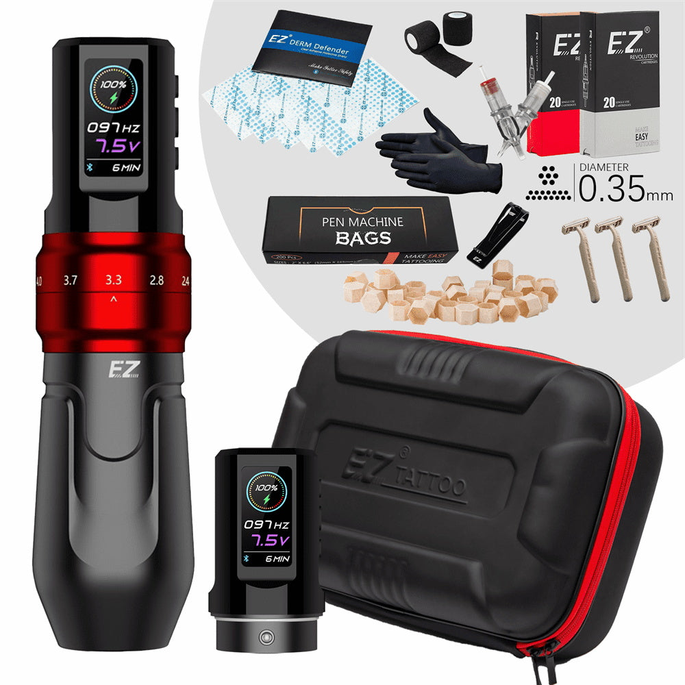 EZ P3 Pro Adjustable Stroke Wireless Tattoo Pen Advanced Bundle