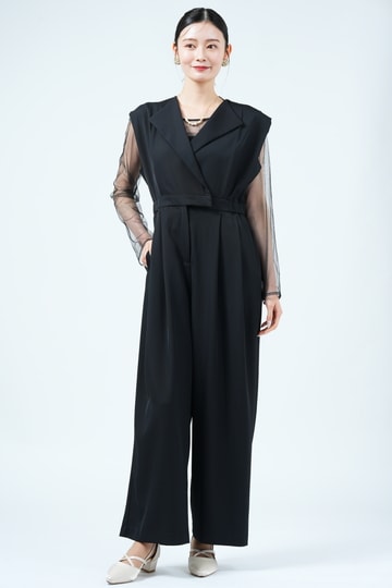 niana スタンドアウトカラーブラックパンツドレス (S) をレンタル