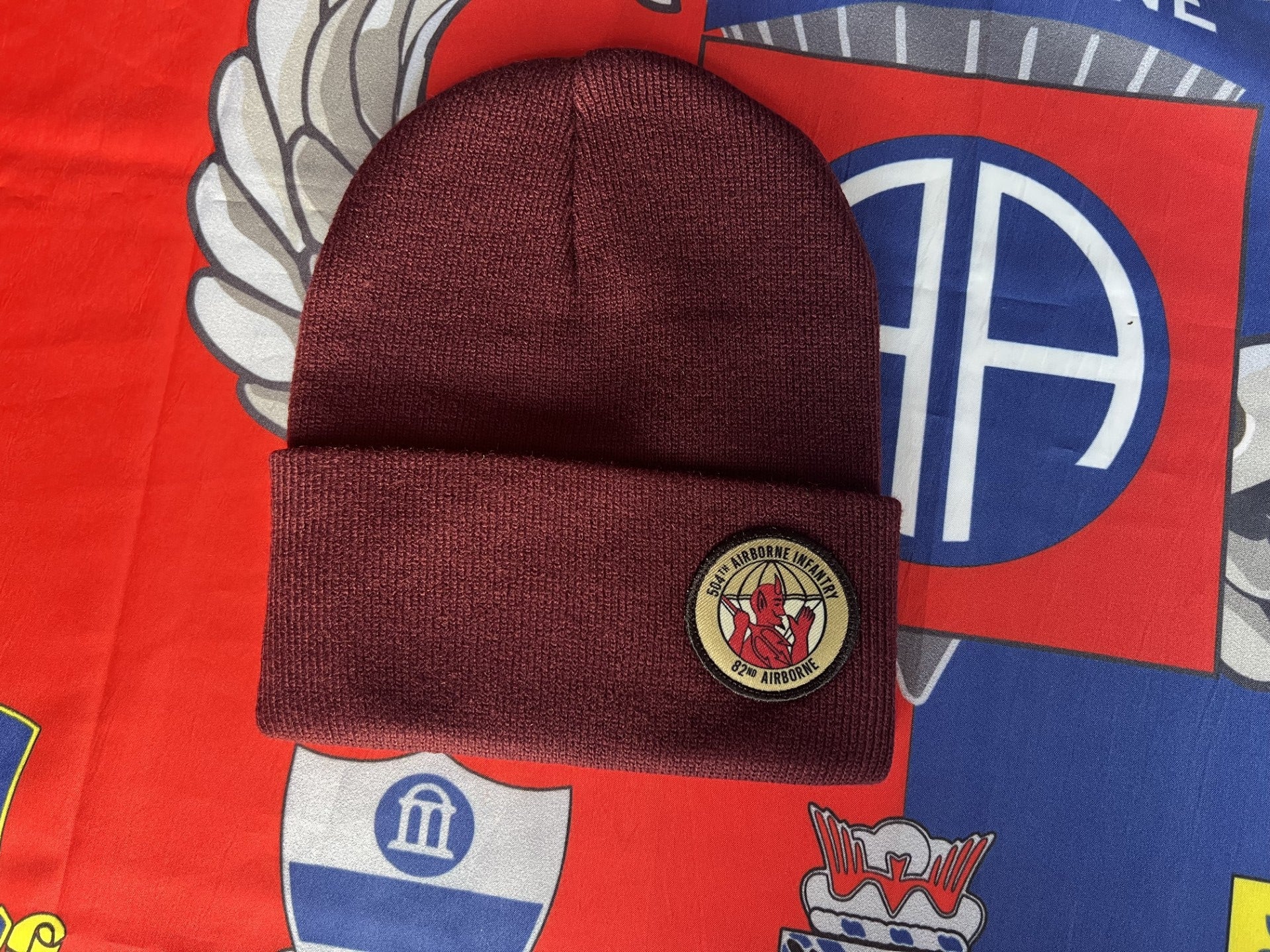 1 504th Red Devil Maroon Beanie – Fancy_Fancy_Bear