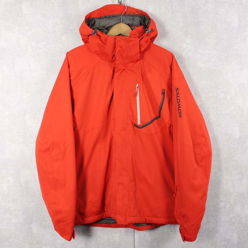 Salomon オレンジ フード付きスキーウェア M Salomon オレンジ フード