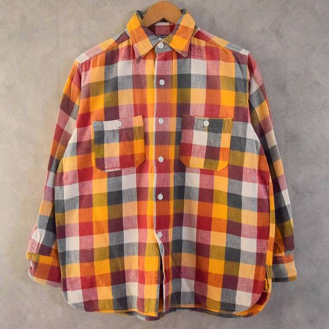 50's SUNVALLEY PLAID チェック柄 マチ付きネルシャツ40年代 50年代