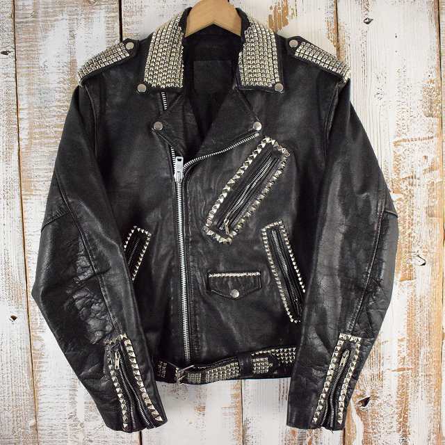 希少 GB SKINS スター 総スタッズ ライダース チェーン ブラック 黒