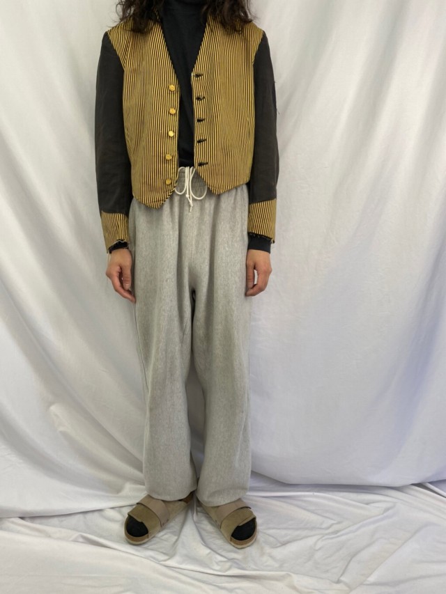 30年代 30s フレンチワーク Servant Jacket ブラック 黒 イエロー