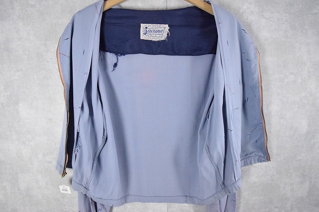 50年代 50s ギャバジャン 水色 サックスブルー │ヴィテージ古着屋