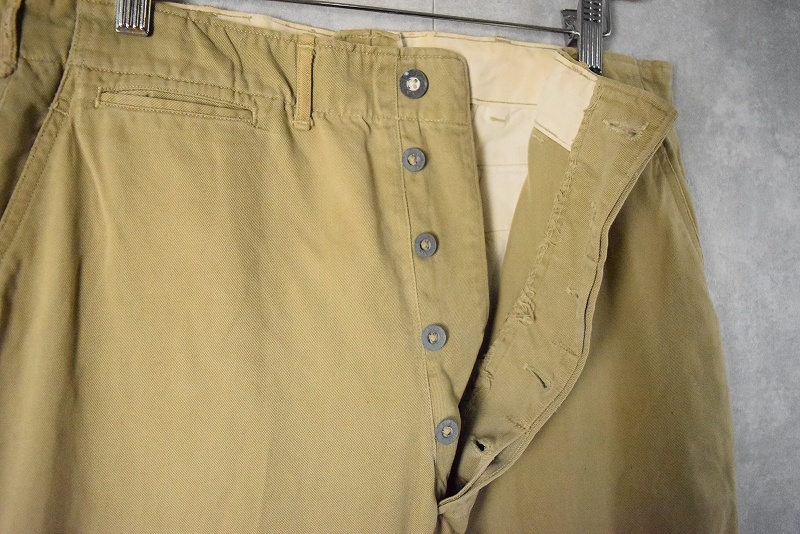 40年代 40s ミリタリー アメリカ軍 チノパンツ 米軍 メタルボタン